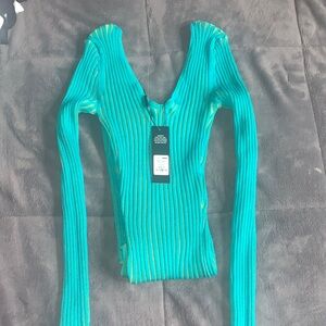 Vibrant Green Ribbed TIGHT Women's dress
